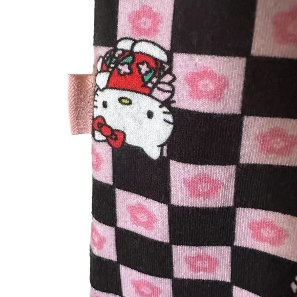 Hello Kitty x NGOrder Checkerboard Bodycon Dress Black Pink Size US 6 - Picture 9 of 9